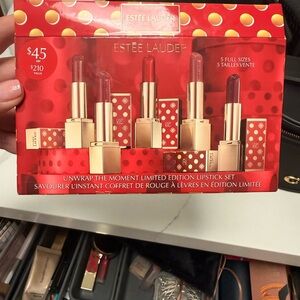 Estee Lauder Limited Edition Lipstick Set - Red and Gold